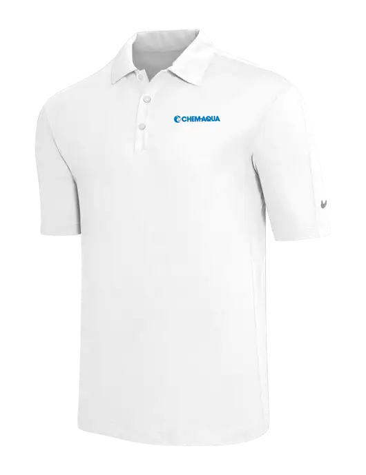 Nike White Tech Sport Dri-FIT Polo w/Chem-Aqua Logo