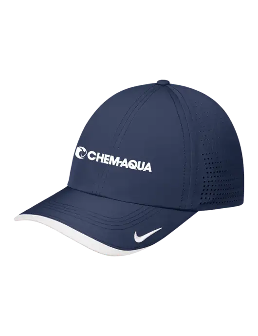 Nike Navy/White Dri-FIT Perforated Performance Cap w/Chem-Aqua Logo