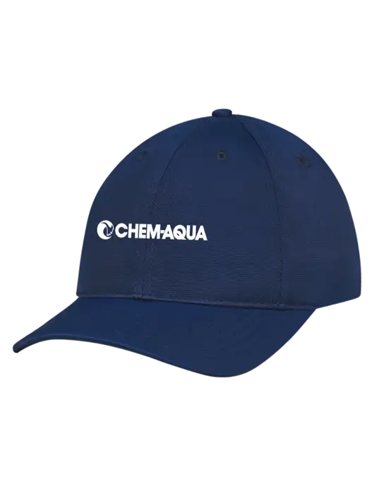 Navy Nylon Twill Performance Cap w/Chem-Aqua Logo