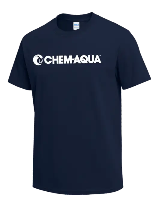 Navy Heavyweight 6.1 oz T-Shirt w/Chem-Aqua Logo