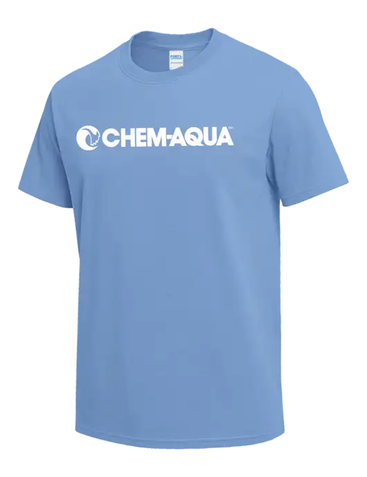 Light Blue Heavyweight 6.1 oz T-Shirt w/Chem-Aqua Logo