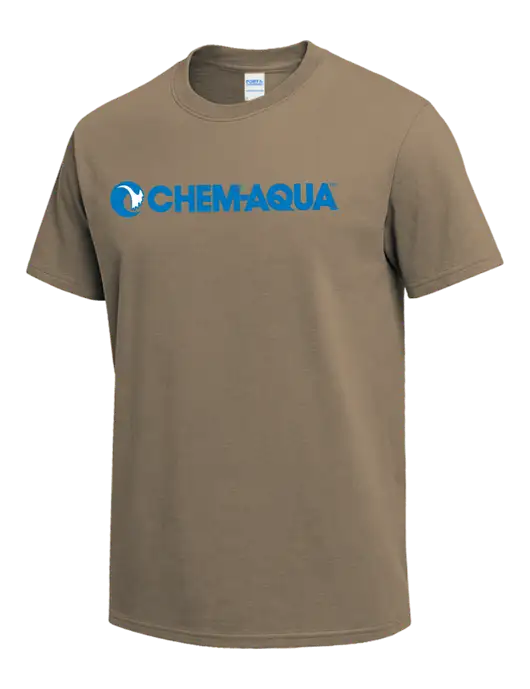 Dark Tan Heavyweight 6.1 oz T-Shirt w/Chem-Aqua Logo