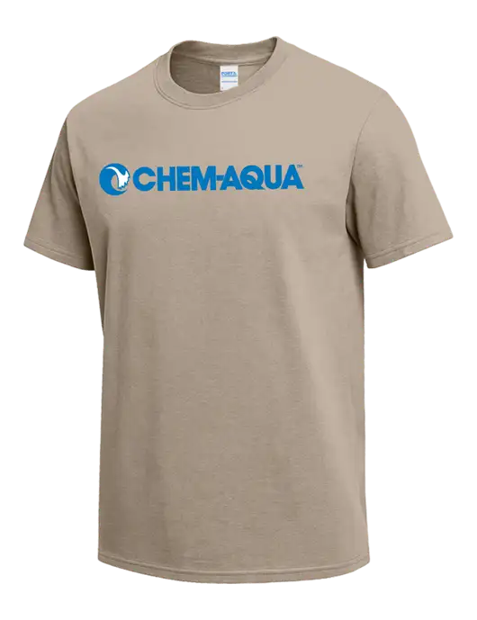 Tan Heavyweight 6.1 oz T-Shirt w/Chem-Aqua Logo