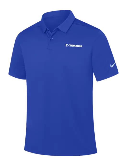 Nike Dark Royal Dry Essential Solid Polo w/Chem-Aqua Logo