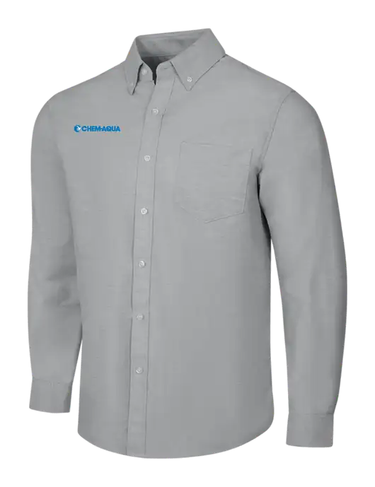 Light Grey SuperPro Oxford Shirt w/Chem-Aqua Logo