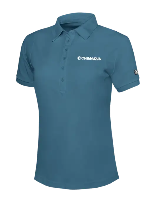 OGIO Womens Light Slate Blue Jewel Polo w/Chem-Aqua Logo