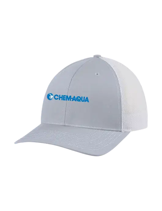 Richardson Adjustable Snapback Original 112 Trucker Cap Light Heather Grey w/White Mesh w/Chem-Aqua Logo