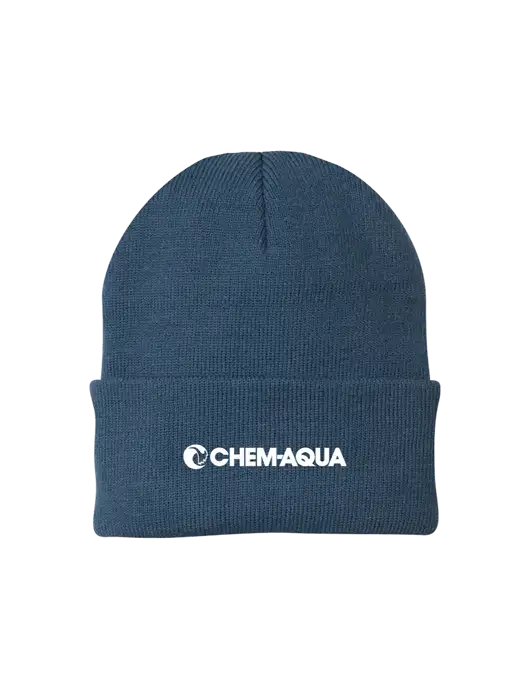 Dark Slate Knit Cap w/Chem-Aqua Logo