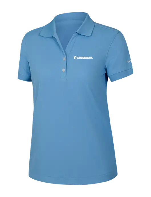 Nike Womens Dri-FIT Classic Light Blue Polo w/Chem-Aqua Logo
