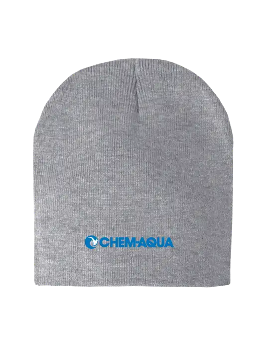Light Grey Heather Element Knit Beanie w/Chem-Aqua Logo