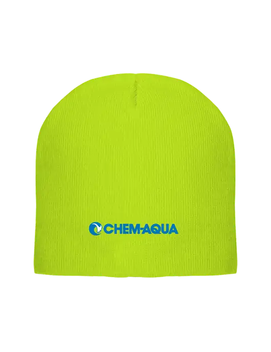 Safety Yellow Element Knit Beanie w/Chem-Aqua Logo