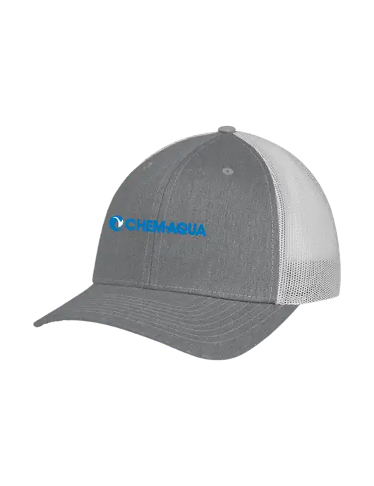 Richardson Adjustable Snapback Original 112 Trucker Cap Heather Grey w/Light Grey Mesh w/Chem-Aqua Logo